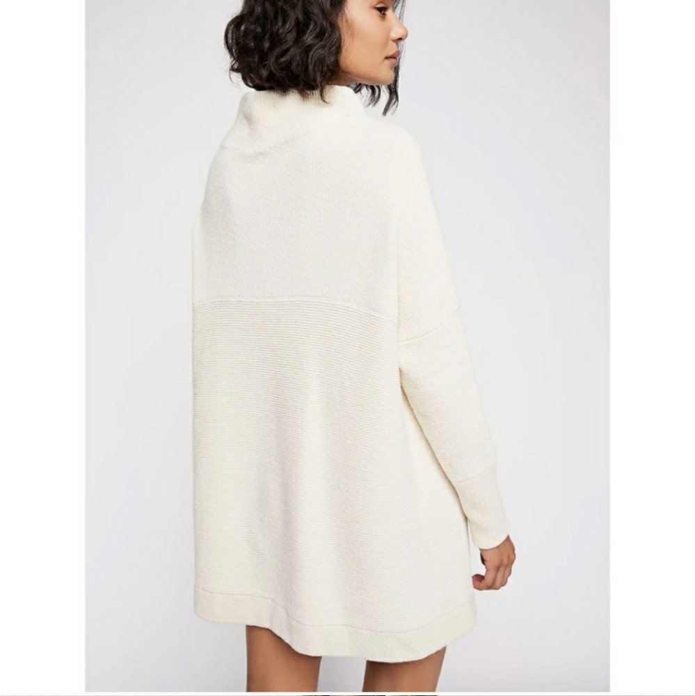Free People Ottoman Slouchy Tunic Ecru XL sweater - Picture 4 of 9